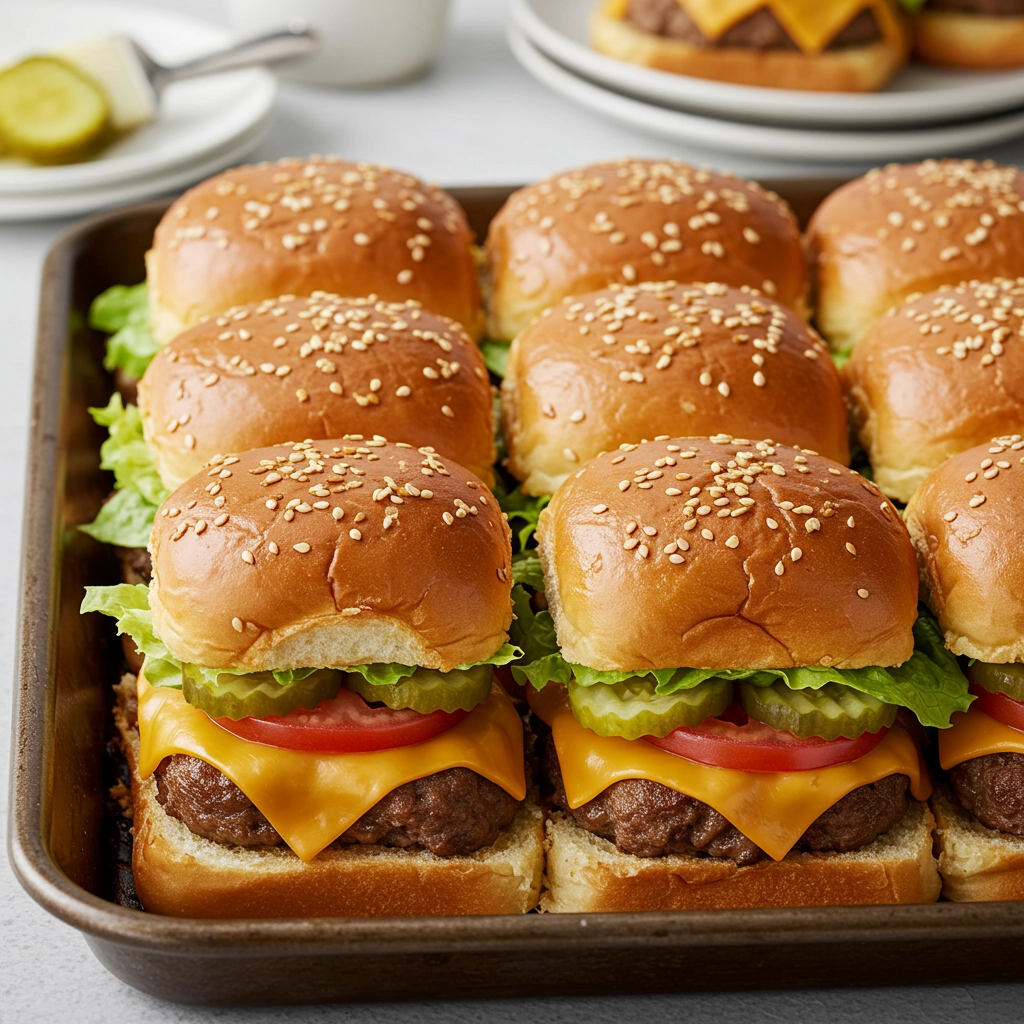 Cheeseburger Sliders with Hawaiian Rolls