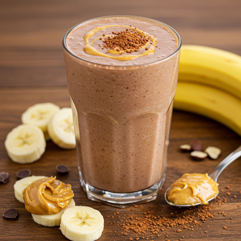 Chocolate Peanut Butter Banana Smoothie