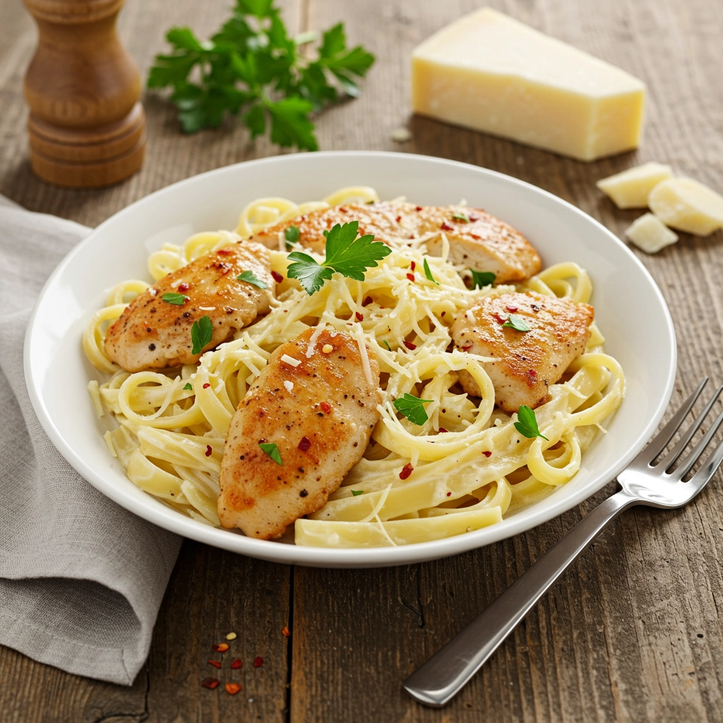 Creamy Chicken Garlic Parmesan Pasta
