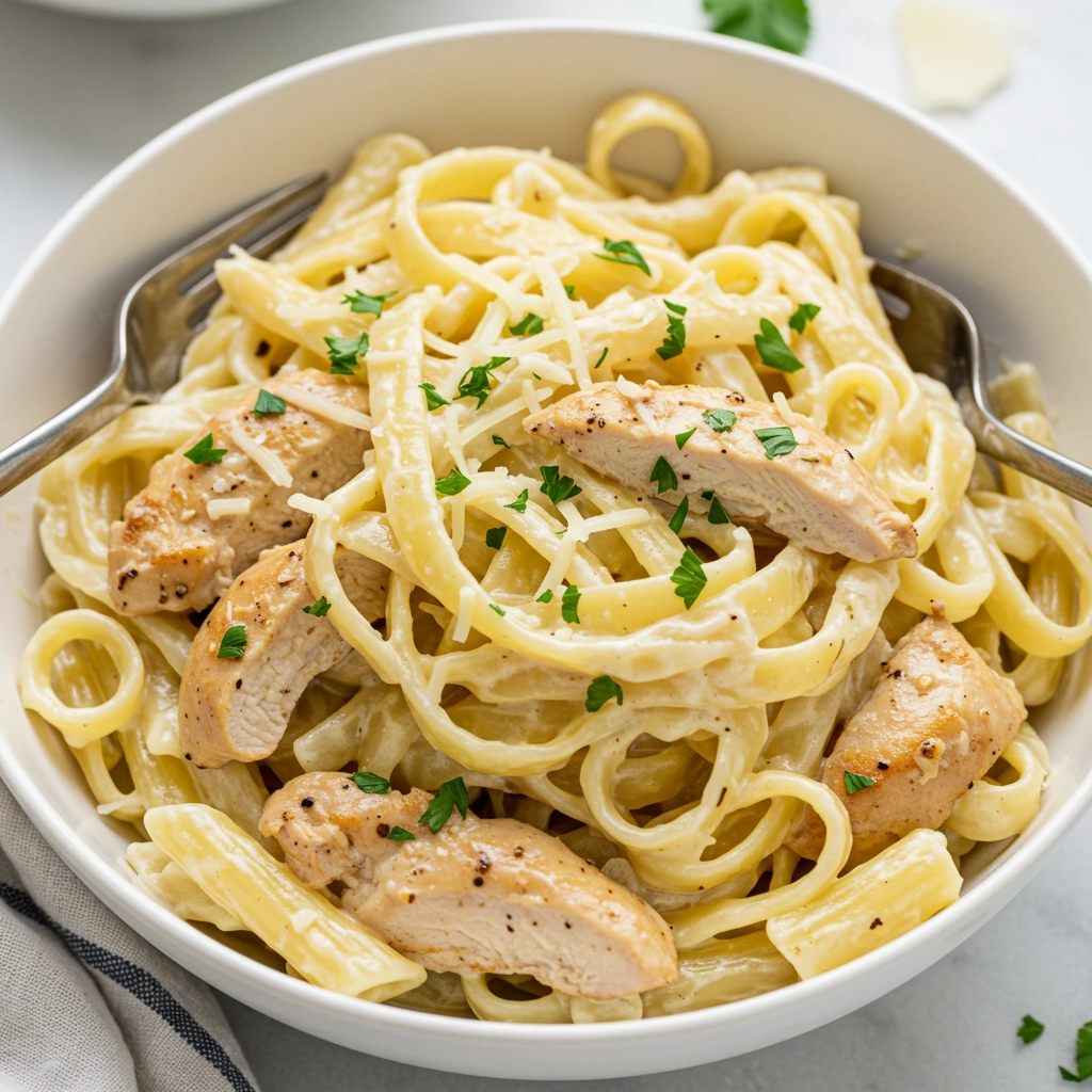 Creamy Chicken Garlic Parmesan Pasta