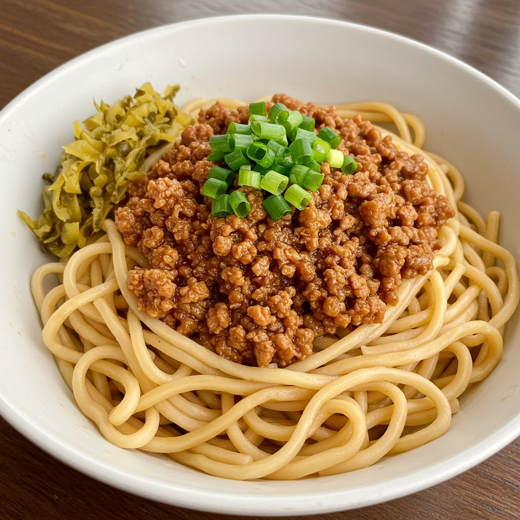 Taiwanese Ground Pork and Noodles (Lu Rou Fan Noodles)