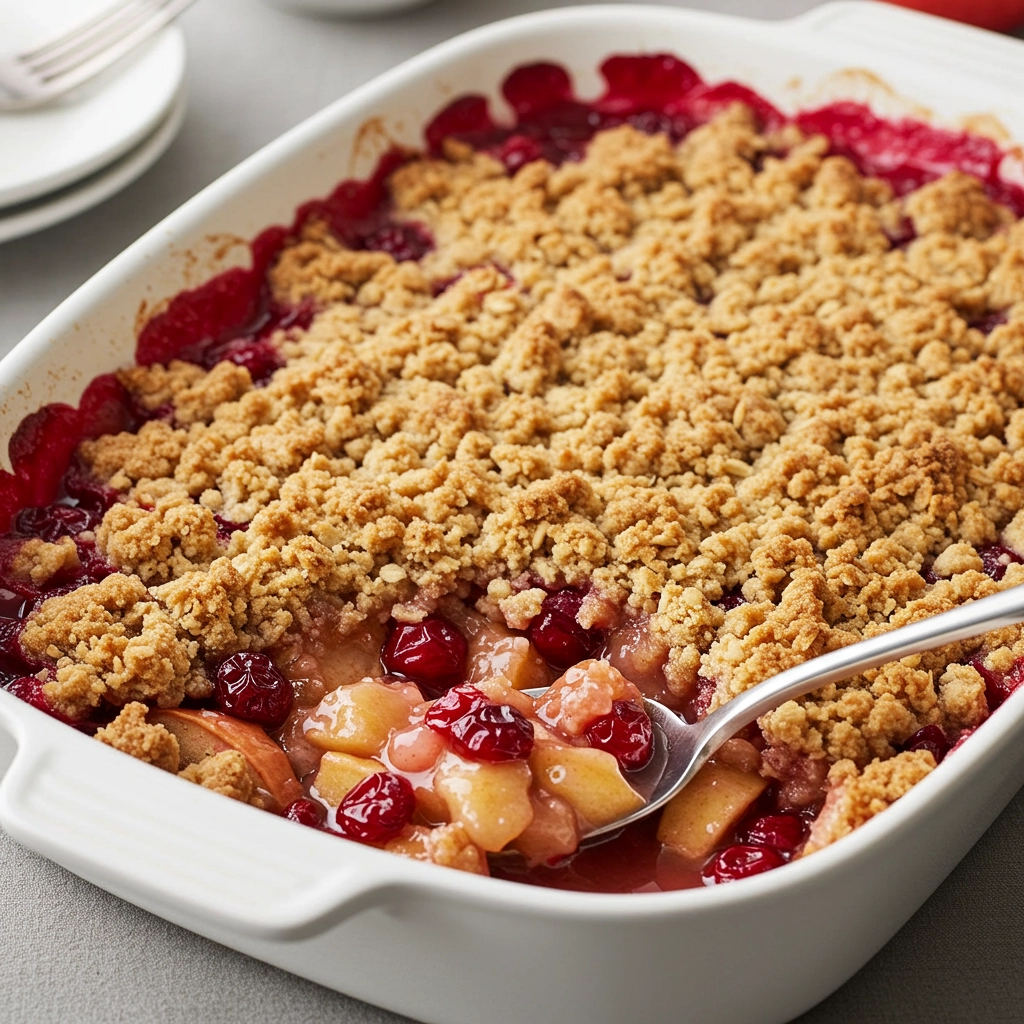 Apple Cranberry Crumble