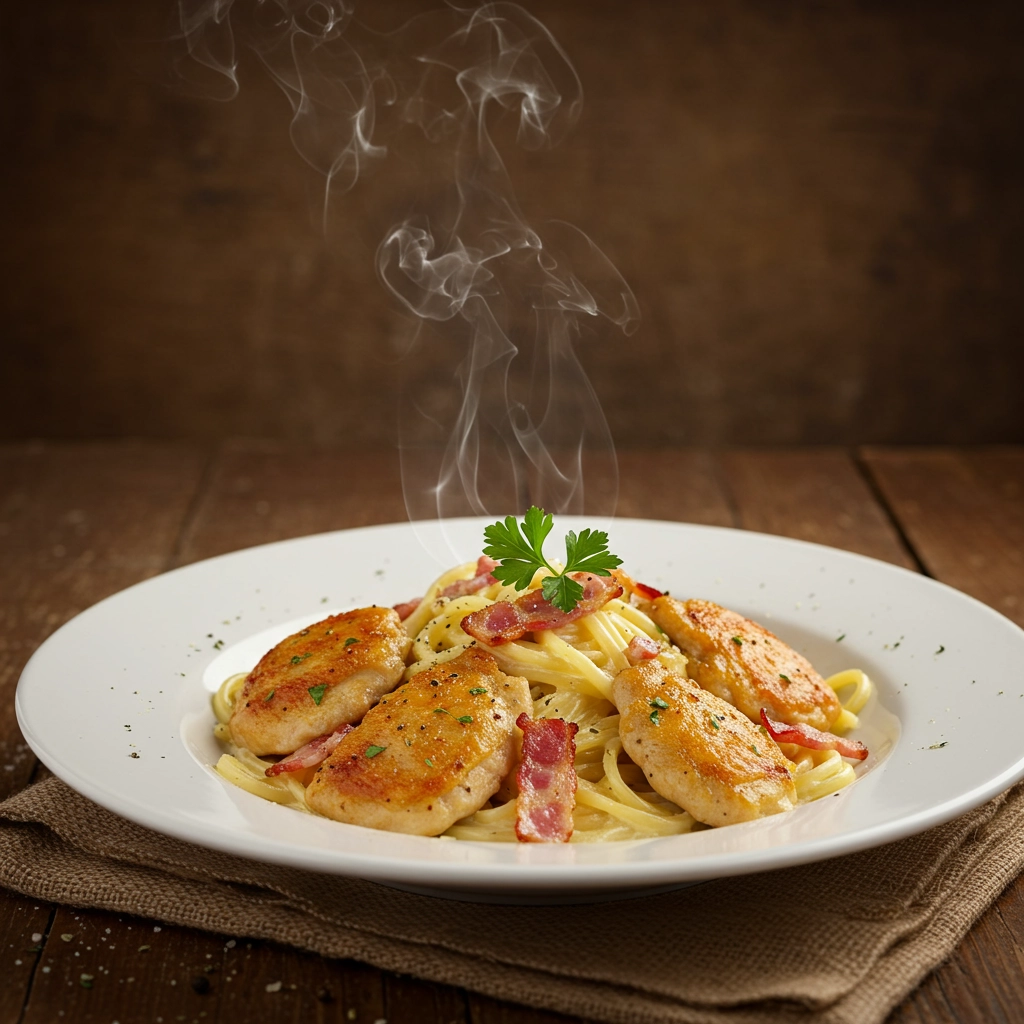 Chicken Carbonara – Creamy Pasta Perfection