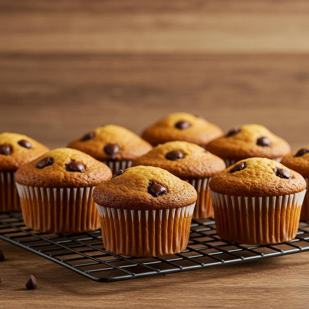 Chocolate Chip Muffins – Bakery Style Recipe