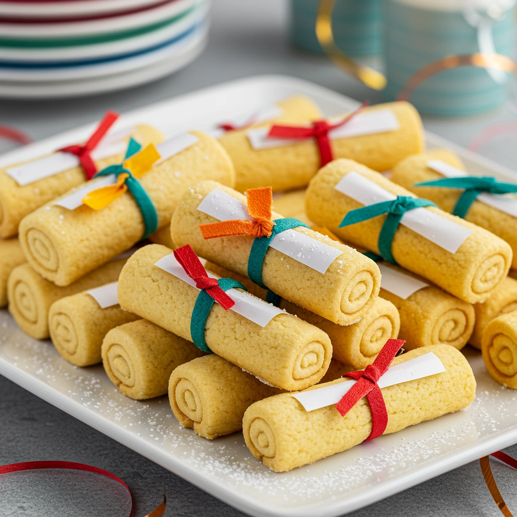Diploma Sugar Cookie Roll-Ups
