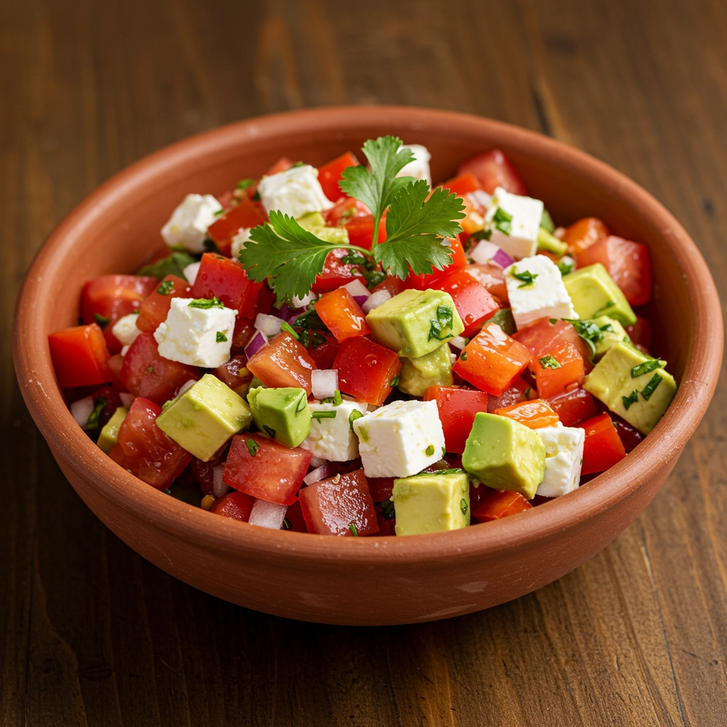 Ensalada Criolla with Avocado and Feta
