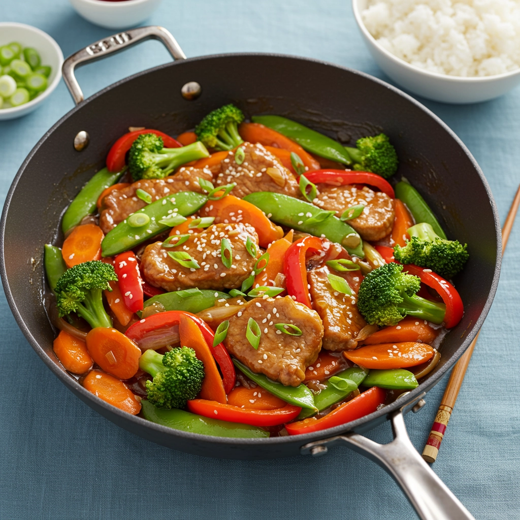 Fried Pork Stir-Fry with Vegetables