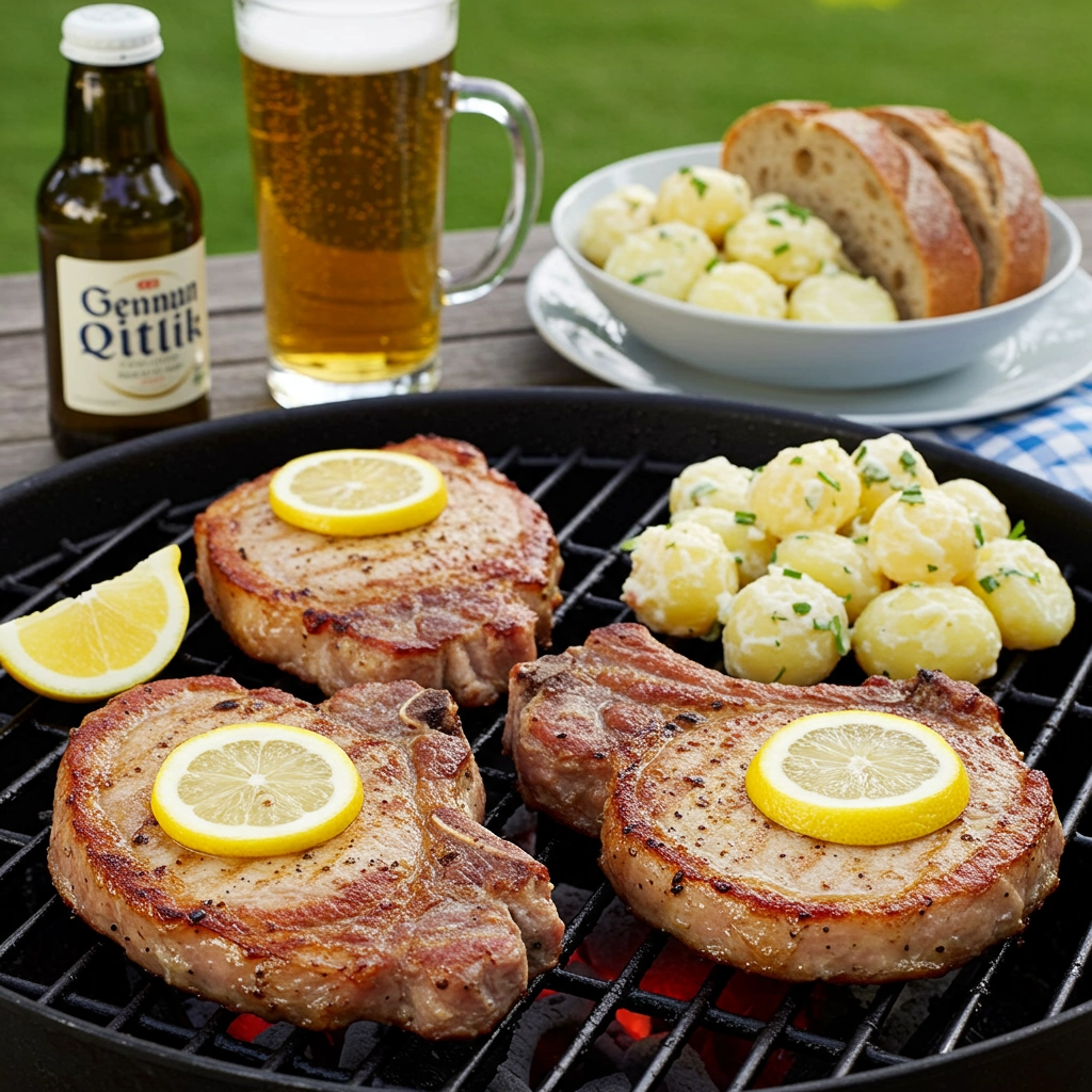 German Schweinesteak (Grilled Pork Steak)