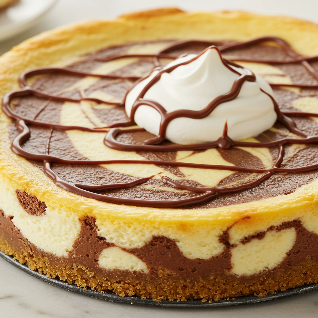 Milk Chocolate and Vanilla Cheesecake