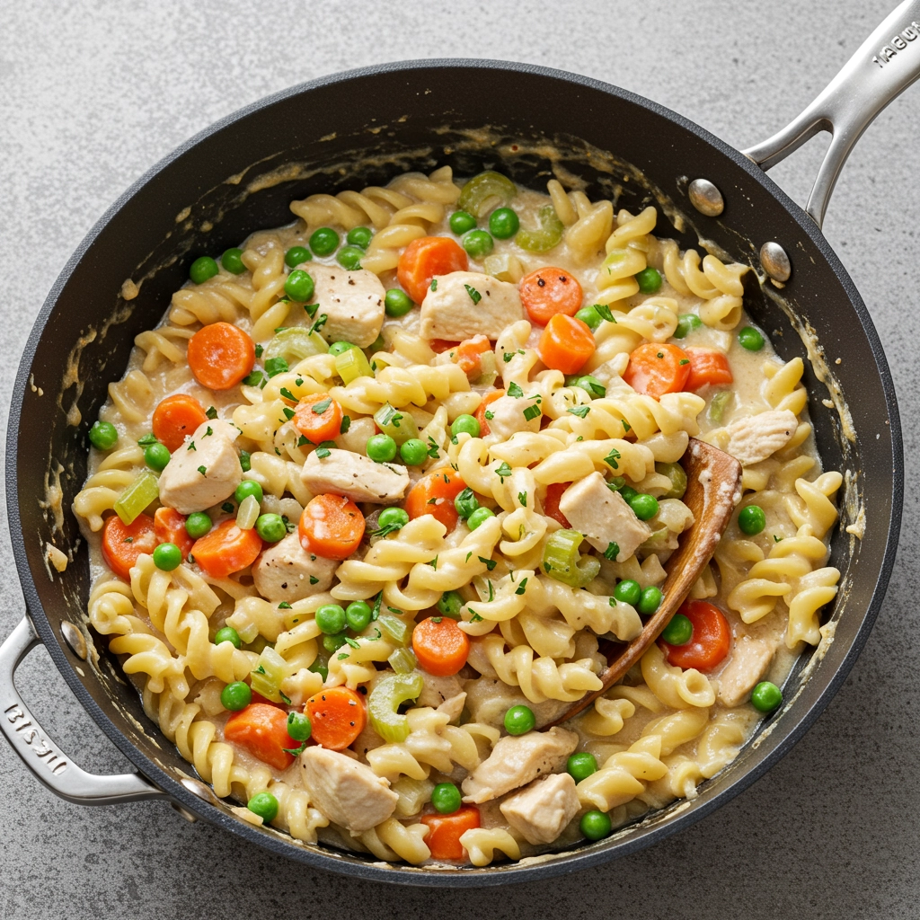 One-Pan Chicken Pot Pie Pasta – Easy Comfort Food