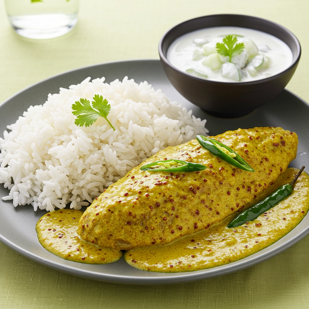 Shorshe Ilish (Hilsa Fish in Mustard Sauce)