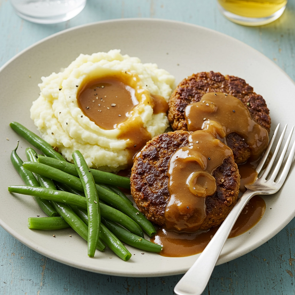 Vegan Salisbury-Style Burger Steak